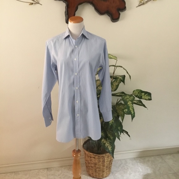 SEIZE OUR VINGT MENS PIN-STRIPPED BUTTON DOWN SHIRT/ SIZE 15/33 - Picture 3 of 10